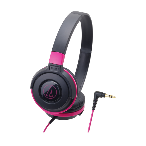 ATH-S100 攜帶式耳機(黑粉色)